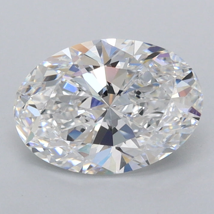 1.25 Carat Oval Shaped, Ideal Cut, D Color, FL Clarity, IGI Certified Lab Grown Diamond