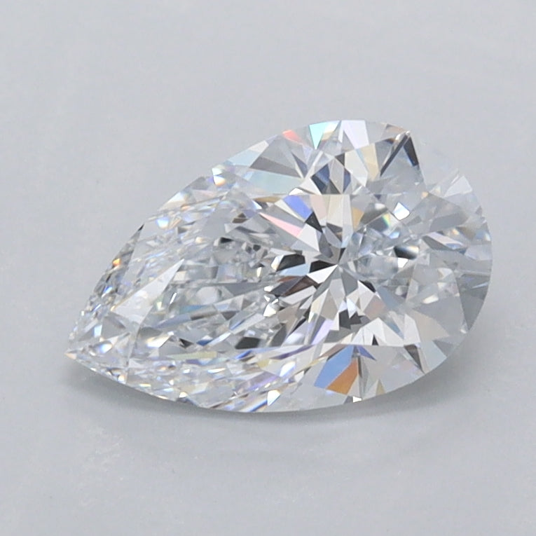 1.00 Carat Pear Shaped, Excellent Cut, D Color, FL Clarity, IGI Certified Lab Grown Diamond