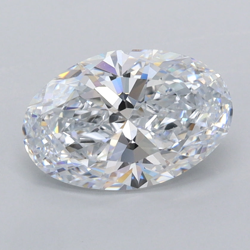 1.51 Carat Oval Shaped, Ideal Cut, E Color, FL Clarity, IGI Certified Lab Grown Diamond
