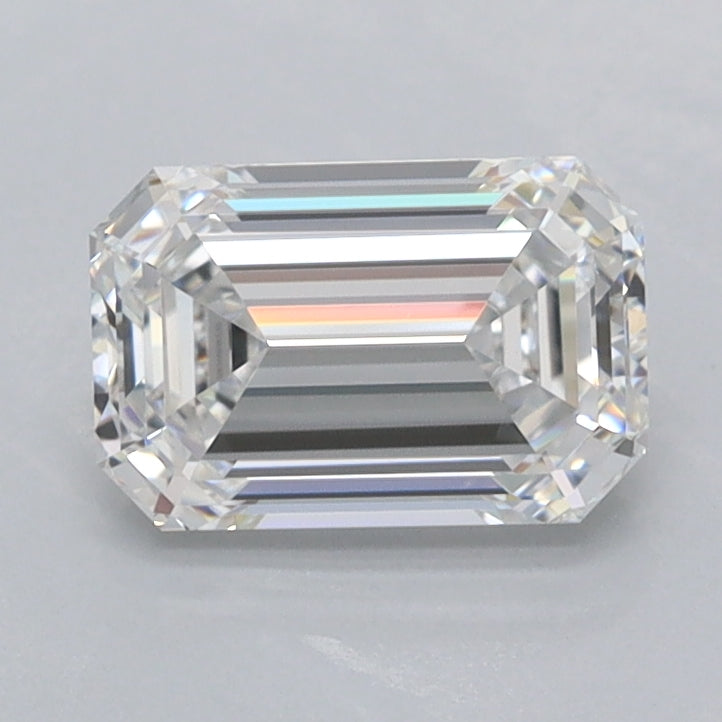 1.28 Carat Emerald Shaped, Ideal Cut, E Color, FL Clarity, IGI Certified Lab Grown Diamond
