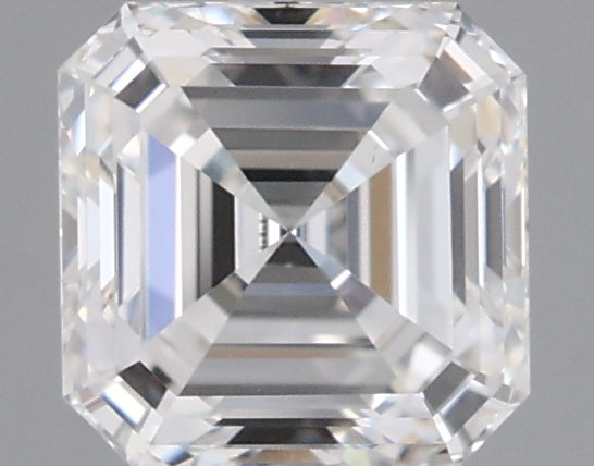 0.95 Carat Asscher Shaped, Ideal Cut, F Color, VS1 Clarity, IGI Certified Lab Grown Diamond