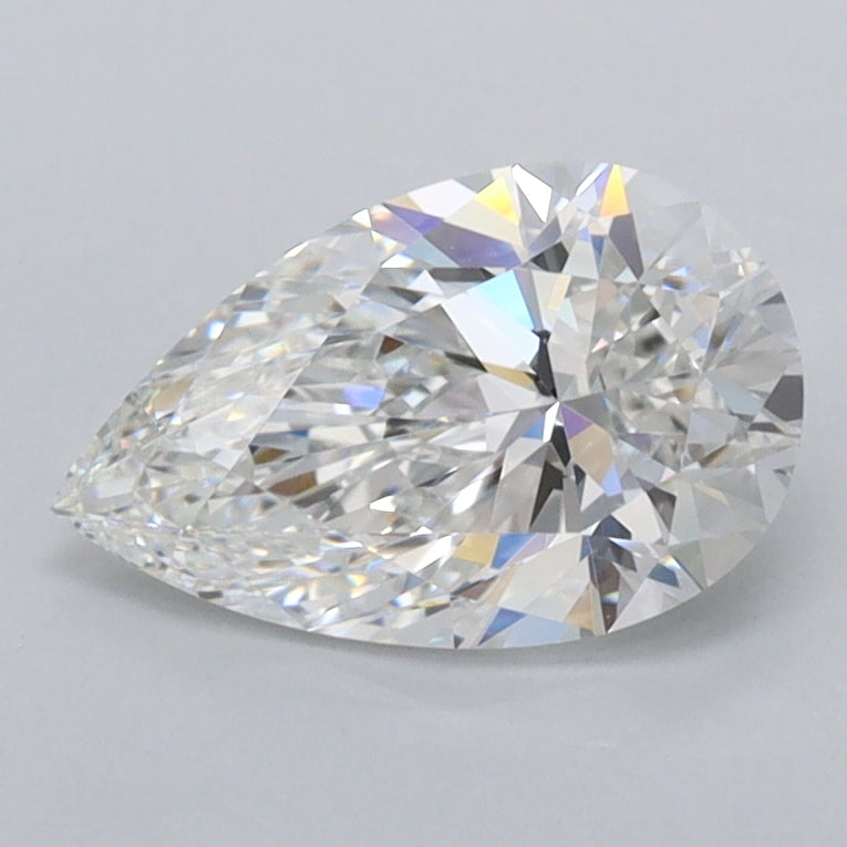 1.22 Carat Pear Shaped, Ideal Cut, E Color, FL Clarity, IGI Certified Lab Grown Diamond