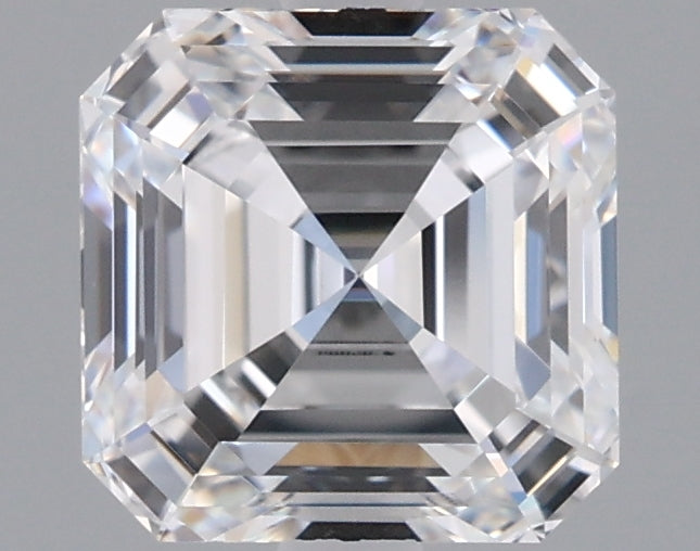 1.73 Carat Asscher Shaped, Ideal Cut, D Color, VVS2 Clarity, IGI Certified Lab Grown Diamond