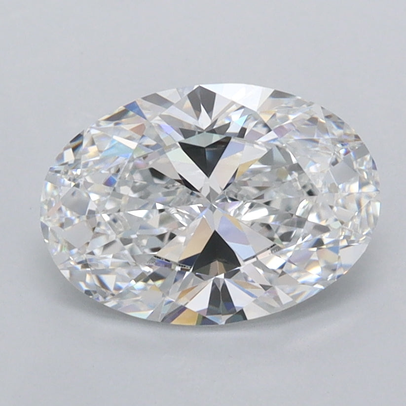 1.53 Carat Oval Shaped, Ideal Cut, D Color, FL Clarity, IGI Certified Lab Grown Diamond