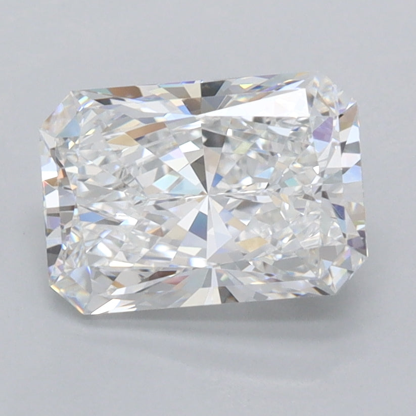 1.86 Carat Radiant Shaped, Ideal Cut, D Color, FL Clarity, IGI Certified Lab Grown Diamond