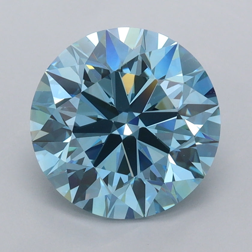 2.45 Carat Round Shaped, Ideal Cut, VVS2 Clarity, IGI Certified Lab Grown Diamond