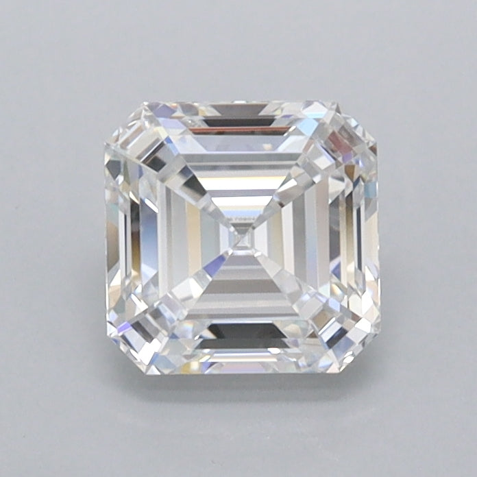 0.91 Carat Asscher Shaped, Ideal Cut, D Color, IF Clarity, IGI Certified Lab Grown Diamond