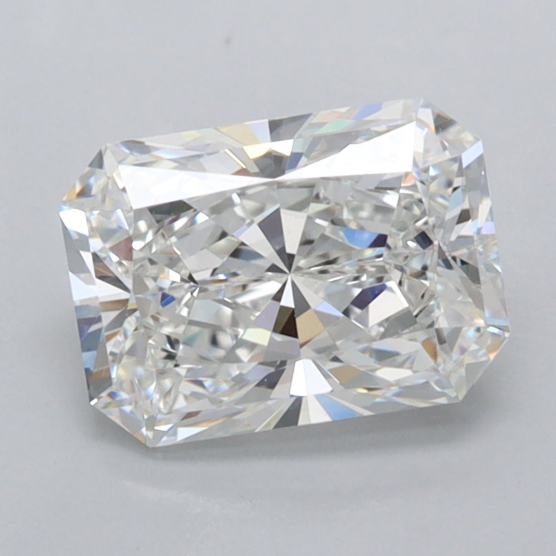 1.86 Carat Radiant Shaped, Excellent Cut, E Color, FL Clarity, IGI Certified Lab Grown Diamond