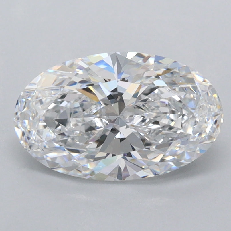 1.51 Carat Oval Shaped, Excellent Cut, D Color, FL Clarity, IGI Certified Lab Grown Diamond