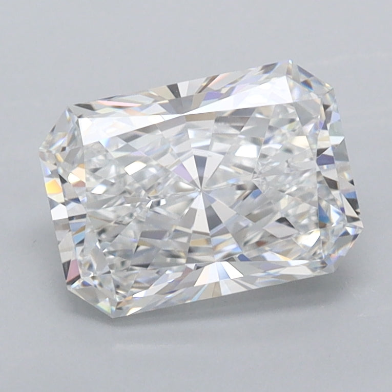 1.52 Carat Radiant Shaped, Excellent Cut, D Color, FL Clarity, IGI Certified Lab Grown Diamond