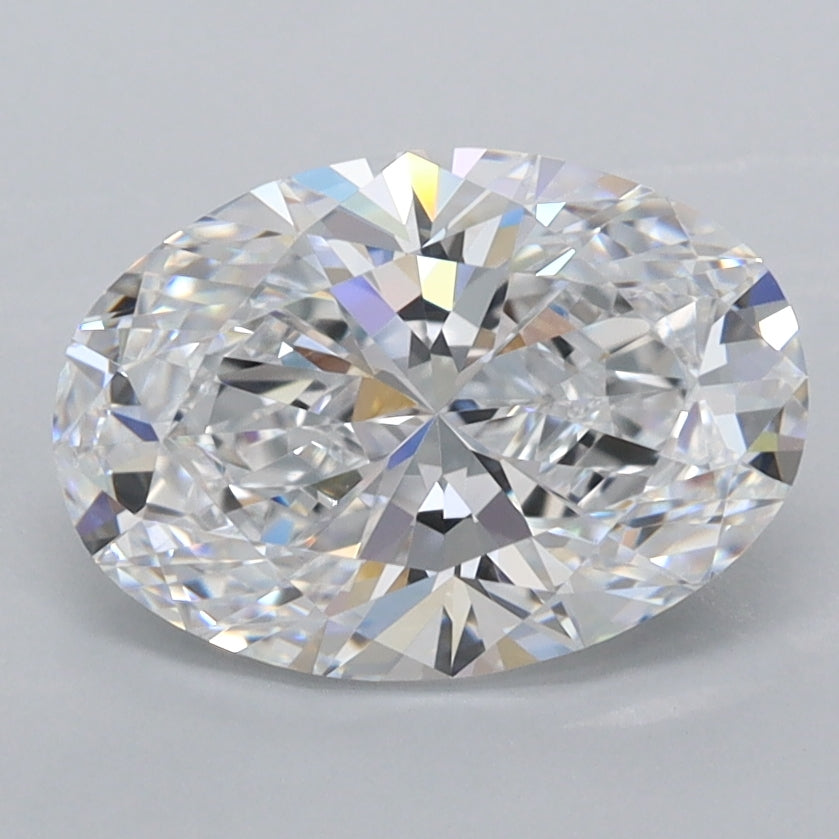 2.08 Carat Oval Shaped, Ideal Cut, D Color, FL Clarity, IGI Certified Lab Grown Diamond