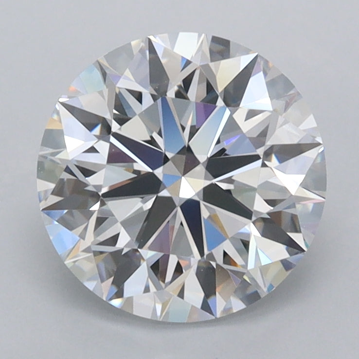 2.04 Carat Round Shaped, Ideal Cut, E Color, FL Clarity, IGI Certified Lab Grown Diamond