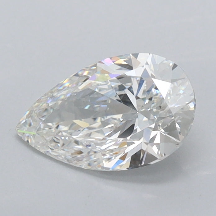0.84 Carat Pear Shaped, Ideal Cut, E Color, VVS1 Clarity, IGI Certified Lab Grown Diamond