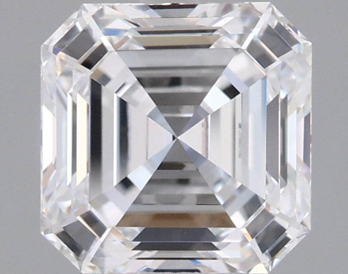 2.10 Carat Asscher Shaped, Ideal Cut, D Color, VVS1 Clarity, IGI Certified Lab Grown Diamond