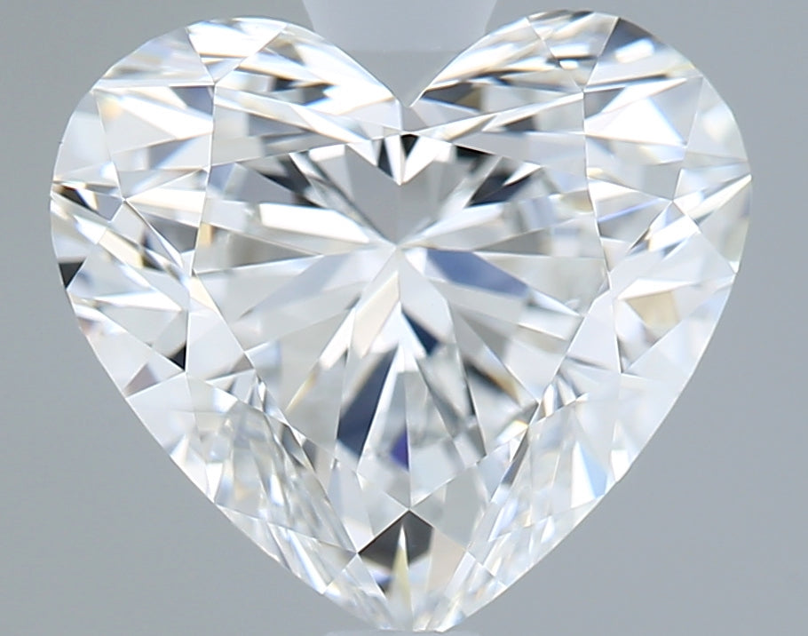 1.53 Carat Heart Shaped, Ideal Cut, D Color, VVS1 Clarity, IGI Certified Lab Grown Diamond