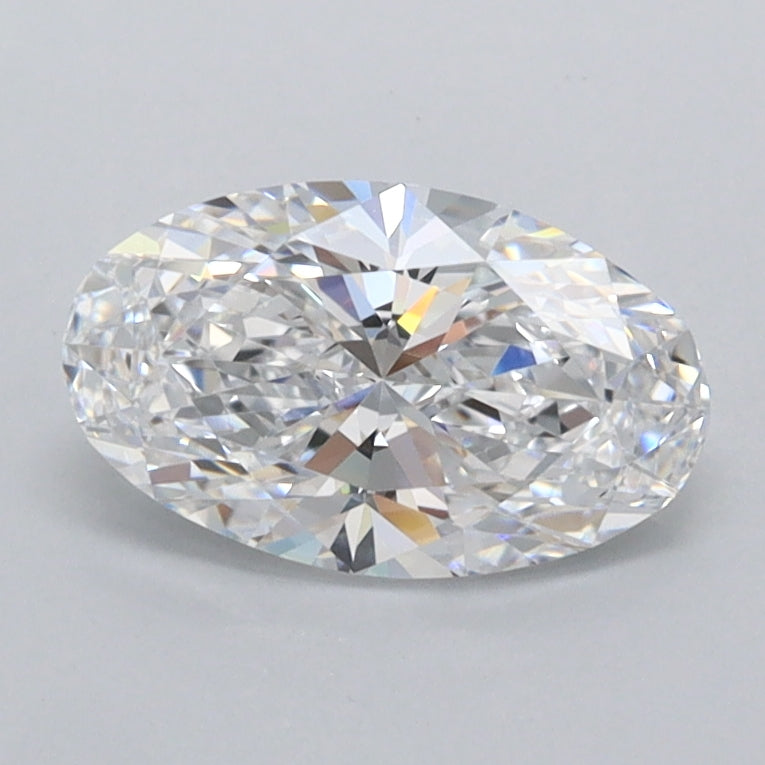 1.02 Carat Oval Shaped, Ideal Cut, D Color, FL Clarity, IGI Certified Lab Grown Diamond