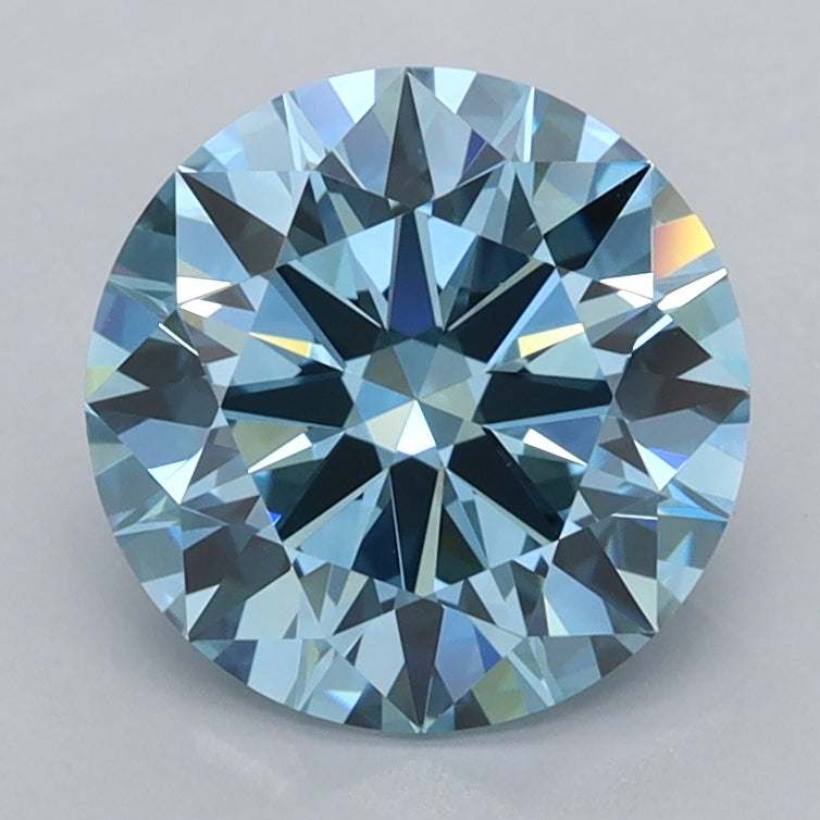 2.06 Carat Round Shaped, Ideal Cut, VS1 Clarity, IGI Certified Lab Grown Diamond