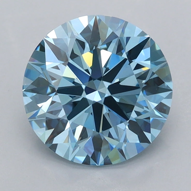 1.85 Carat Round Shaped, Ideal Cut, VVS1 Clarity, IGI Certified Lab Grown Diamond