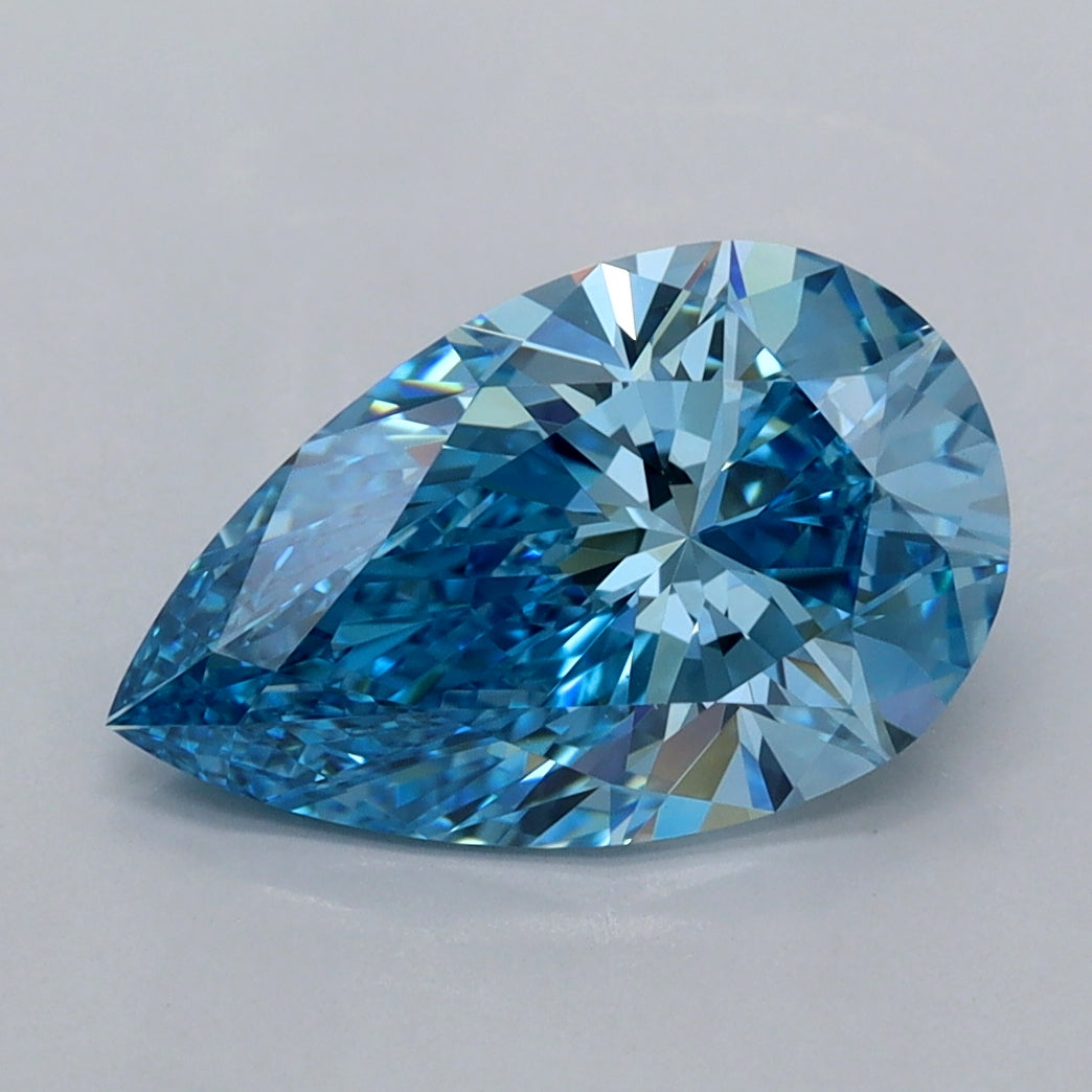 2.50 Carat Pear Shaped, Ideal Cut, VVS1 Clarity, IGI Certified Lab Grown Diamond