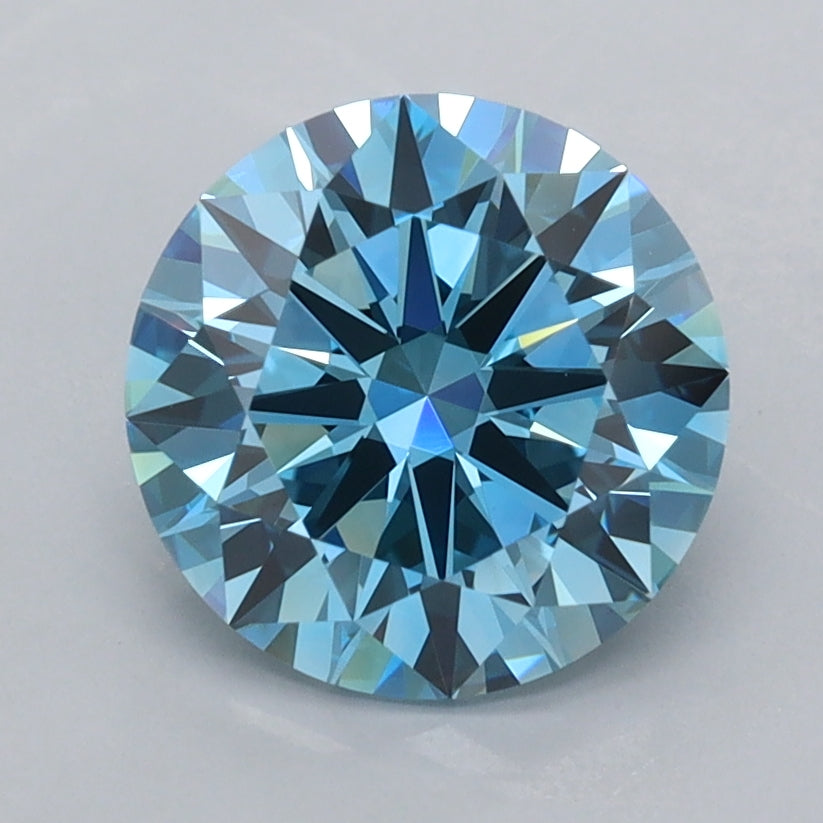2.04 Carat Round Shaped, Ideal Cut, VVS2 Clarity, IGI Certified Lab Grown Diamond