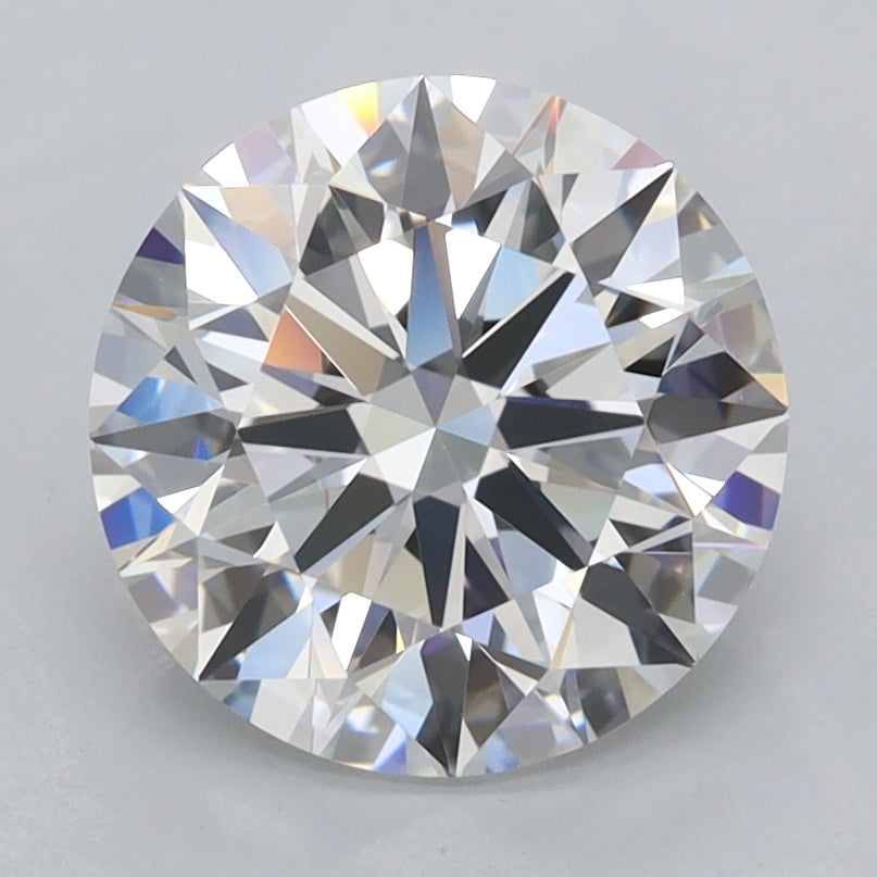 2.51 Carat Round Shaped, Ideal Cut, E Color, FL Clarity, IGI Certified Lab Grown Diamond