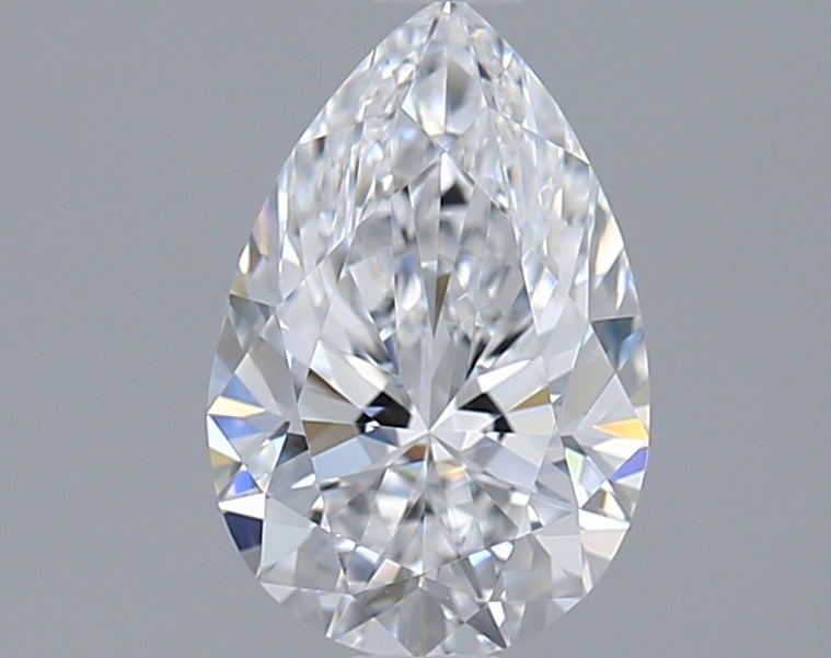 0.90 Carat Pear Shaped, Ideal Cut, D Color, VVS1 Clarity, IGI Certified Lab Grown Diamond