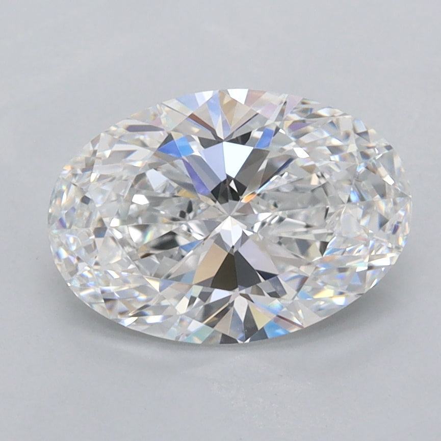 1.74 Carat Oval Shaped, Ideal Cut, D Color, FL Clarity, IGI Certified Lab Grown Diamond