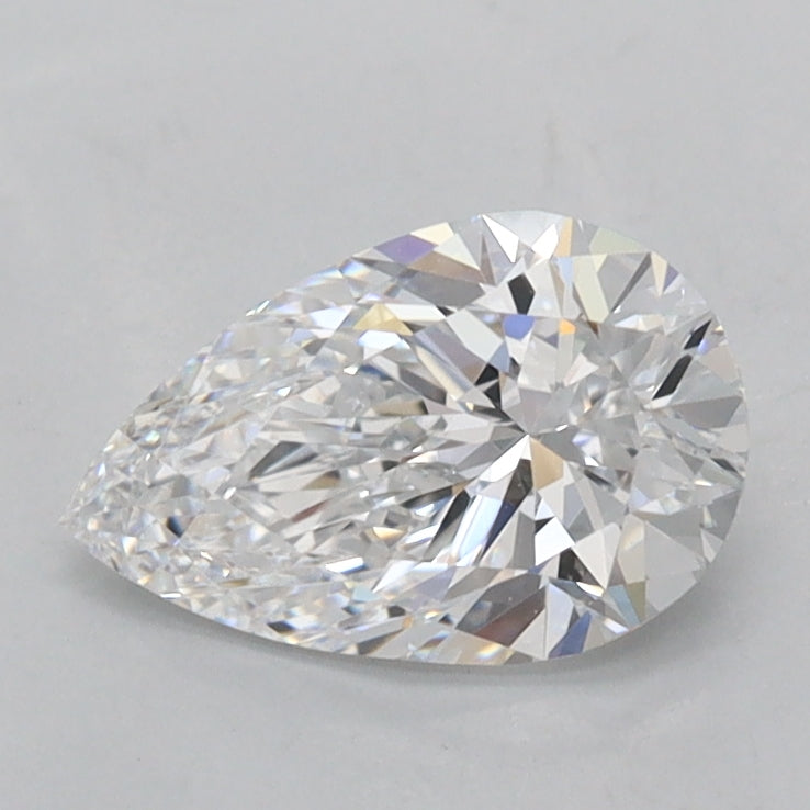 1.01 Carat Pear Shaped, Ideal Cut, D Color, FL Clarity, IGI Certified Lab Grown Diamond