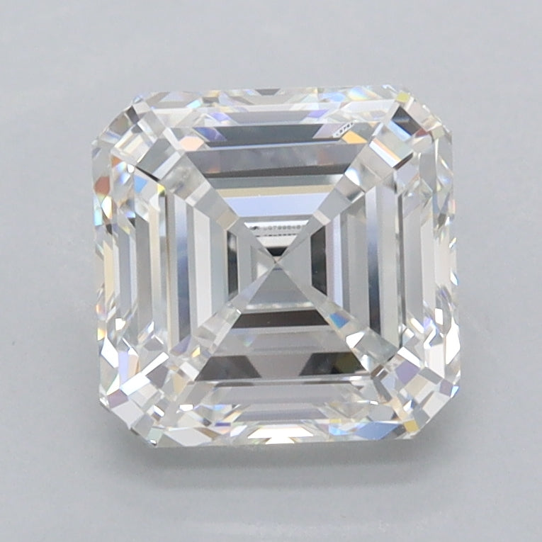 1.97 Carat Asscher Shaped, Ideal Cut, D Color, FL Clarity, IGI Certified Lab Grown Diamond
