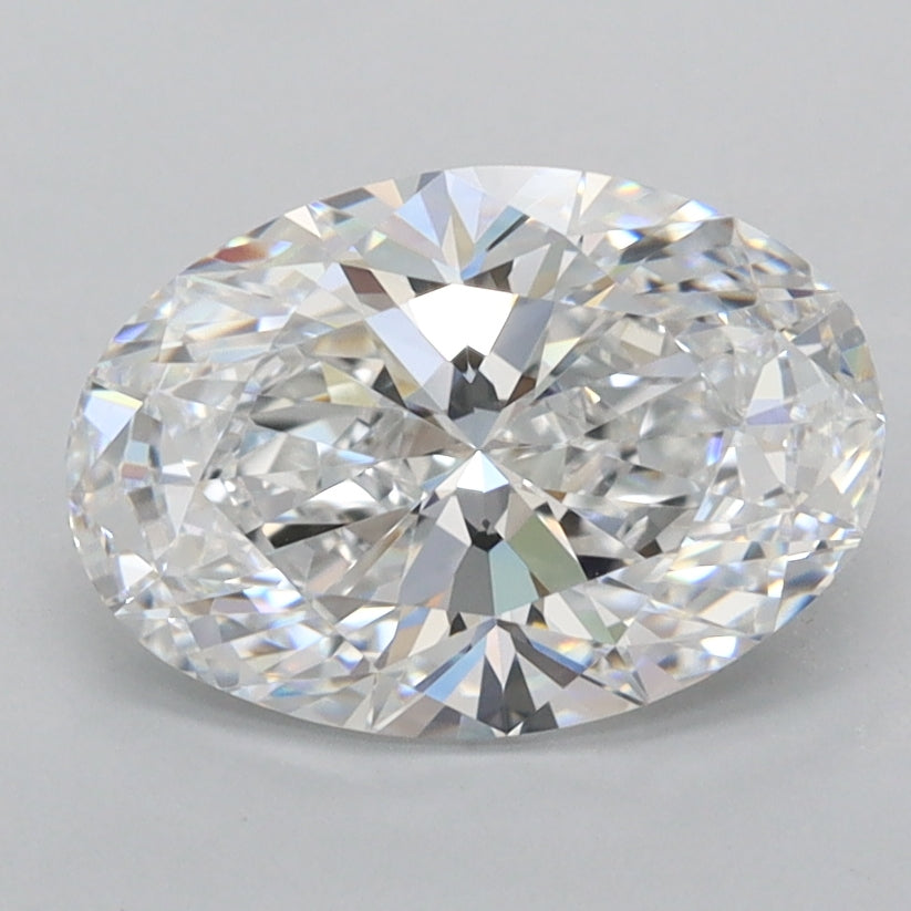 1.95 Carat Oval Shaped, Ideal Cut, D Color, FL Clarity, IGI Certified Lab Grown Diamond