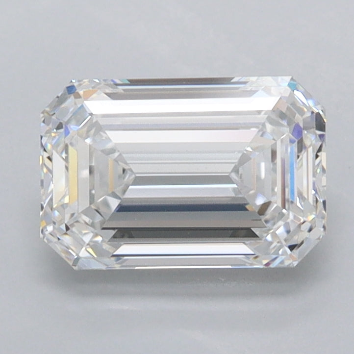 1.54 Carat Emerald Shaped, Ideal Cut, E Color, FL Clarity, IGI Certified Lab Grown Diamond
