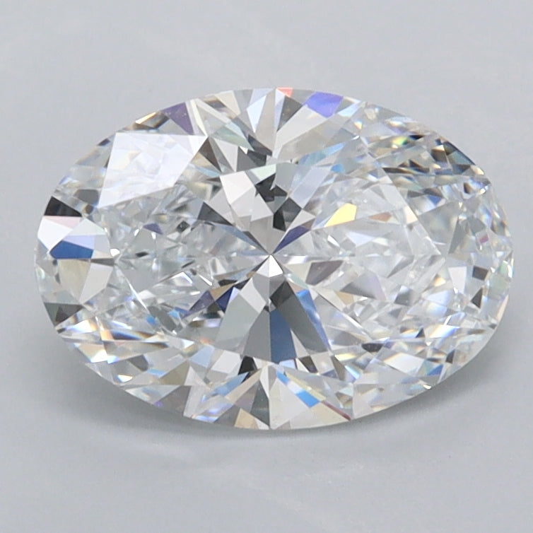 1.54 Carat Oval Shaped, Ideal Cut, D Color, FL Clarity, IGI Certified Lab Grown Diamond