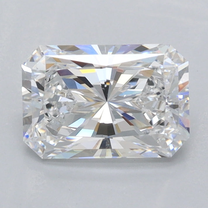 1.28 Carat Radiant Shaped, Excellent Cut, D Color, FL Clarity, IGI Certified Lab Grown Diamond