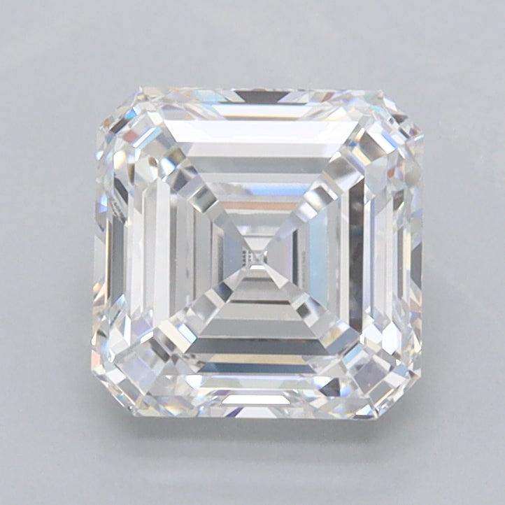 1.49 Carat Asscher Shaped, Ideal Cut, D Color, FL Clarity, IGI Certified Lab Grown Diamond