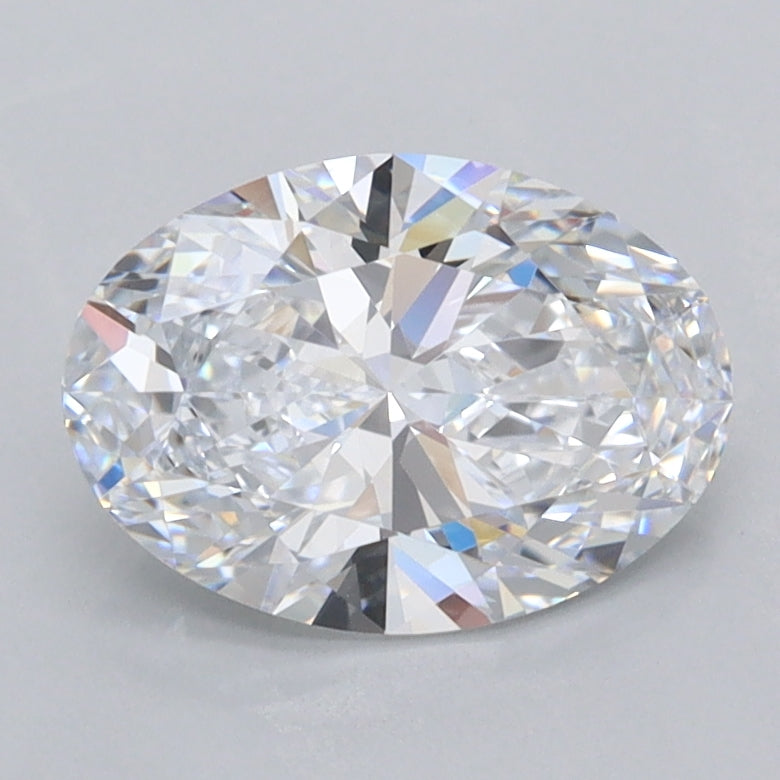 1.48 Carat Oval Shaped, Ideal Cut, D Color, FL Clarity, IGI Certified Lab Grown Diamond