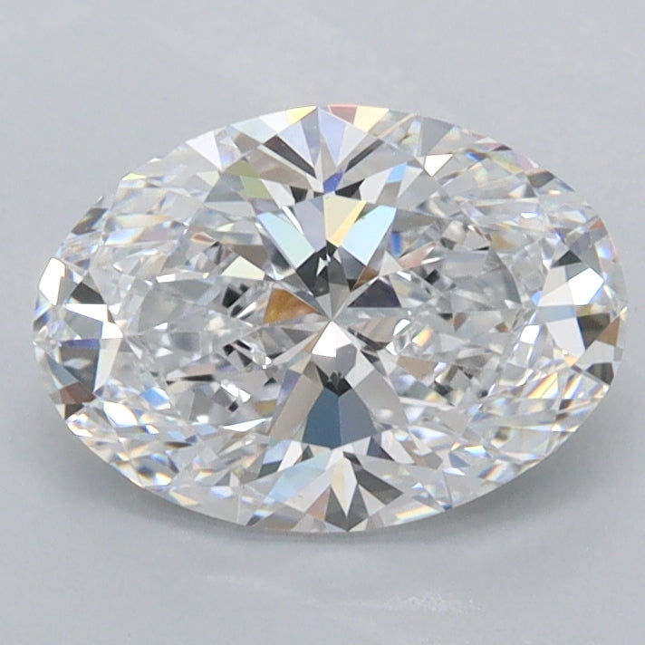1.45 Carat Oval Shaped, Ideal Cut, D Color, FL Clarity, IGI Certified Lab Grown Diamond