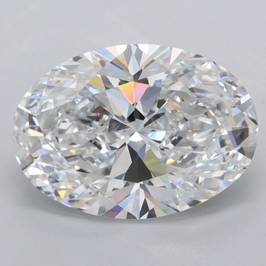2.59 Carat Oval Shaped, Ideal Cut, D Color, VVS1 Clarity, IGI Certified Lab Grown Diamond