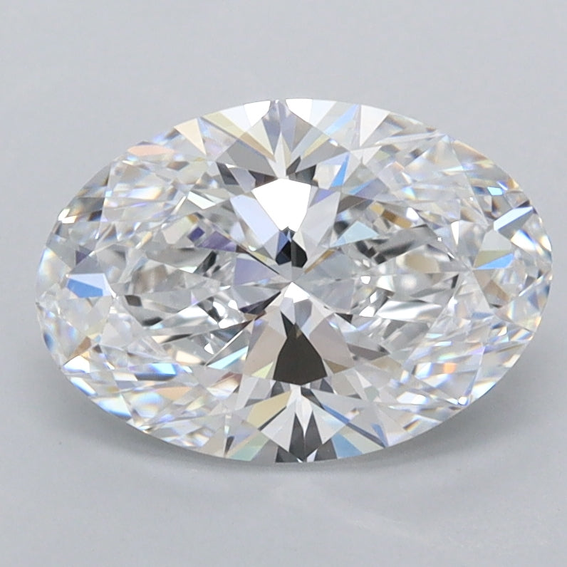 1.84 Carat Oval Shaped, Ideal Cut, D Color, FL Clarity, IGI Certified Lab Grown Diamond