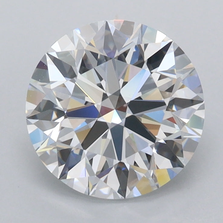 2.01 Carat Round Shaped, Ideal Cut, D Color, FL Clarity, IGI Certified Lab Grown Diamond