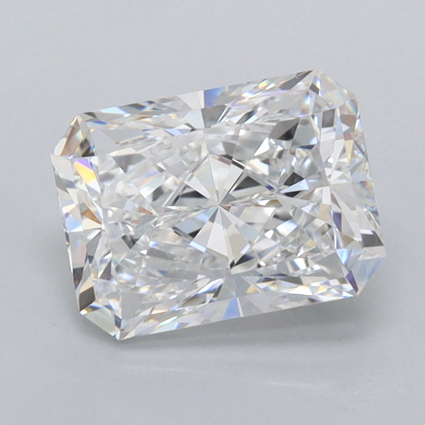 1.93 Carat Radiant Shaped, Excellent Cut, D Color, FL Clarity, IGI Certified Lab Grown Diamond