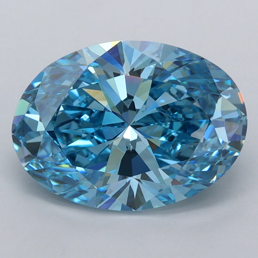 2.53 Carat Oval Shaped, Ideal Cut, VVS1 Clarity, IGI Certified Lab Grown Diamond