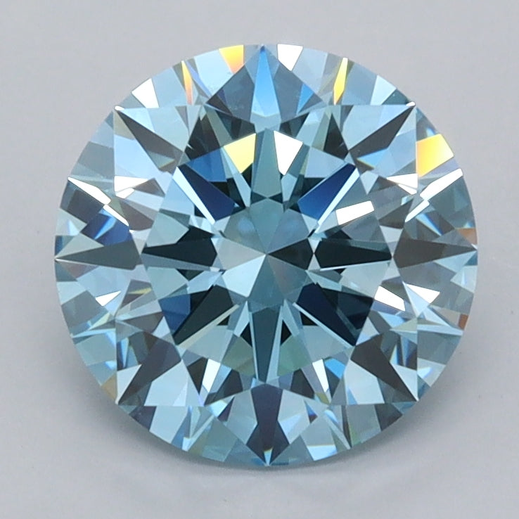 1.96 Carat Round Shaped, Ideal Cut, VVS1 Clarity, IGI Certified Lab Grown Diamond