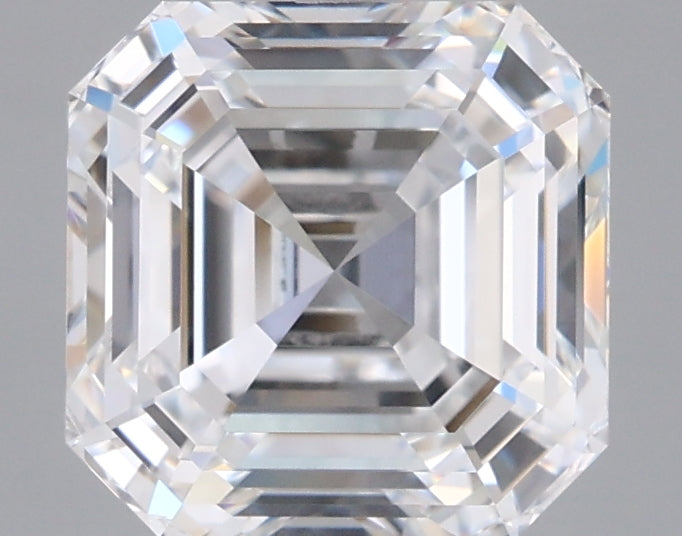 3.14 Carat Asscher Shaped, Ideal Cut, D Color, VVS1 Clarity, IGI Certified Lab Grown Diamond