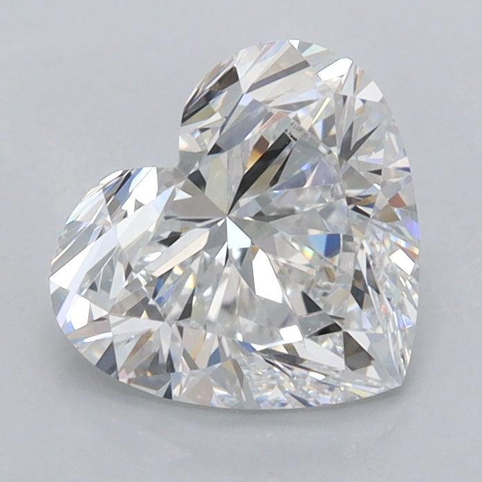 1.51 Carat Heart Shaped, Ideal Cut, D Color, VVS1 Clarity, IGI Certified Lab Grown Diamond
