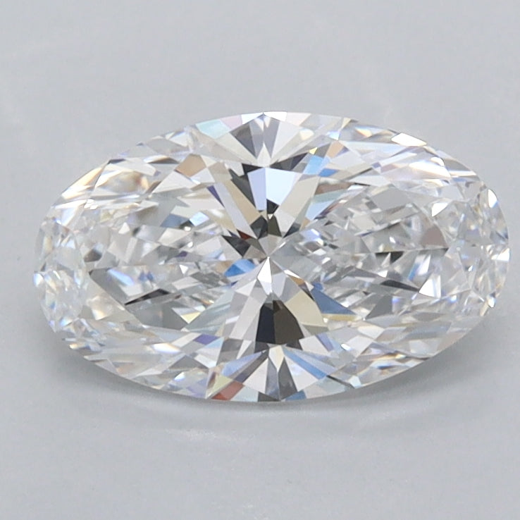 1.07 Carat Oval Shaped, Ideal Cut, D Color, VVS1 Clarity, IGI Certified Lab Grown Diamond
