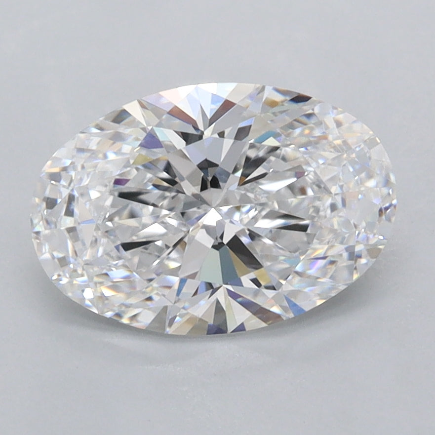 1.88 Carat Oval Shaped, Ideal Cut, D Color, FL Clarity, IGI Certified Lab Grown Diamond