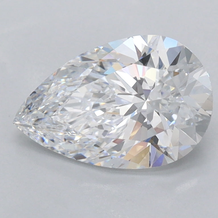 1.46 Carat Pear Shaped, Ideal Cut, D Color, VVS1 Clarity, IGI Certified Lab Grown Diamond