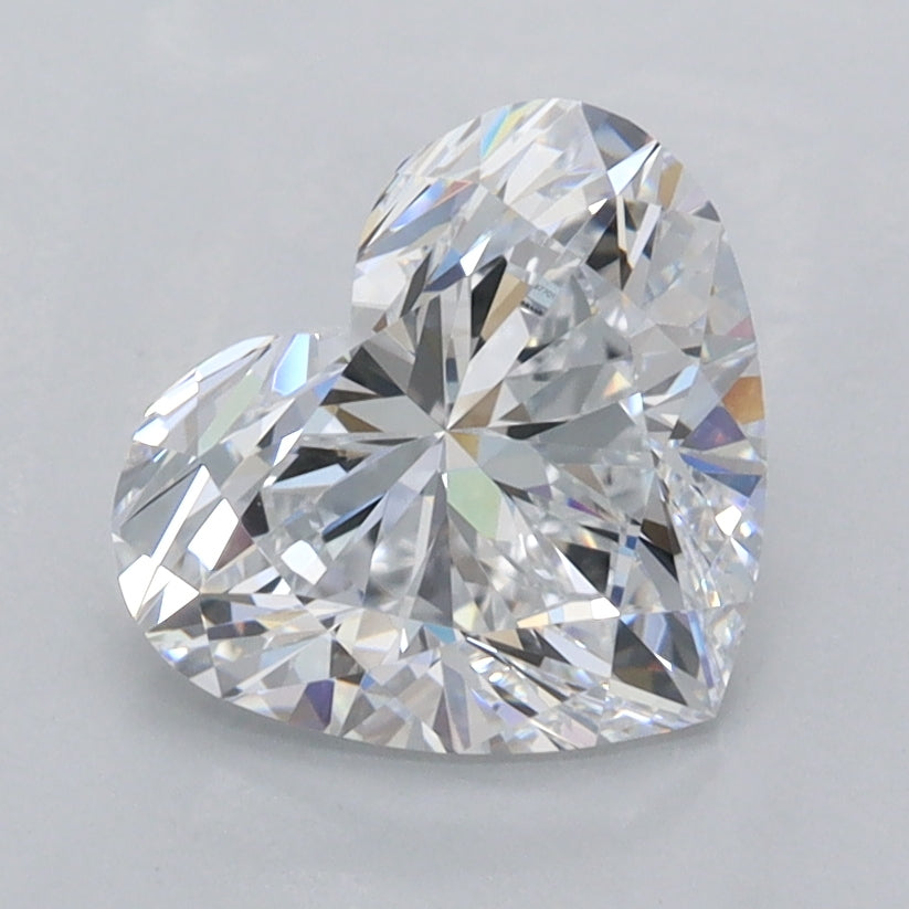 1.95 Carat Heart Shaped, Ideal Cut, D Color, FL Clarity, IGI Certified Lab Grown Diamond