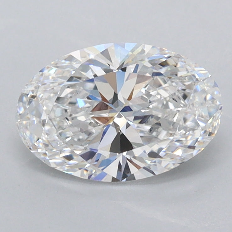 1.23 Carat Oval Shaped, Ideal Cut, D Color, FL Clarity, IGI Certified Lab Grown Diamond