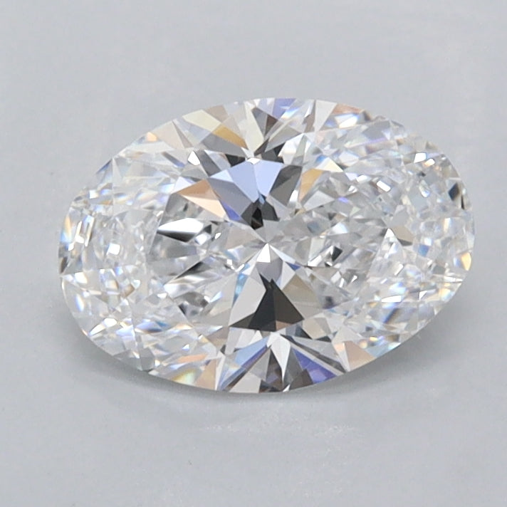 0.95 Carat Oval Shaped, Ideal Cut, D Color, VVS2 Clarity, IGI Certified Lab Grown Diamond